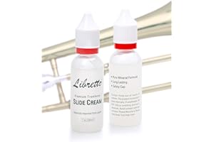 Libretto Trombone Slide Cream, Set of 2, Long-Lasting Lubricant, Smooth, Odorless, Safety Cap, Special-Blended Synthetic Form