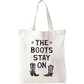 Zeghk Western Canvas Tote Bag for Women, Western Gifts for Women, Cowgirl Gifts, Western Stuff for Women, Cowgirl Stuff, Cowgirl Boots Western Tote Bag, Reusable Grocery Bags Shopping Bags