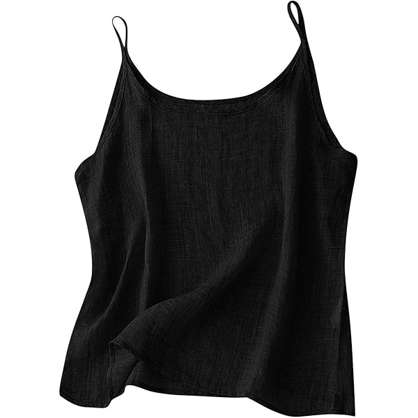 HGps8w Womens Cotton Linen Camisole Summer Causal Sleeveless Tank