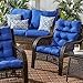 Greendale Home Fashions Outdoor High Back Chair Cushion (set of 2), Marine