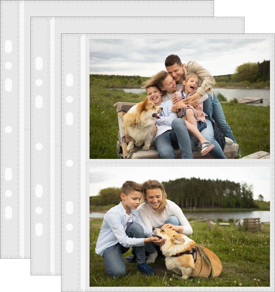 Photo 1 of 30-Pack 4"x6" Photo Sleeves for A5 6-Ring Binders and 3-Ring Mini Binders, 120 Pockets