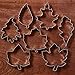 LILIAO Leaf Cookie Cutter Set - 7 Pieces - Maple Leaf, Rose Leaf, Ivy Leaf, Oak Leaf - Stainless Steel