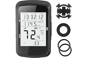 Hilceriy GPS Bike Computer and Bike Odometer Wireless MPH KM/H Bicycle Speedometer with Automatic Wake-Up Cycling Speed Tracker Display & Single Mileage & Altitude Accessories