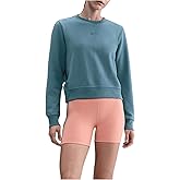 Nike Dri-FIT One Women's Crew-Neck French Terry Sweatshirt (FB5125-006, Smokey Blue/Black) Size Medium