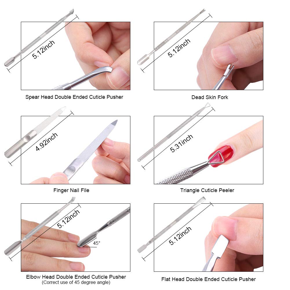 JPNK 6PCS Manicure Set Nail Clippers, Stainless Steel Pedicure Grooming Kit, Professional Home Travel Nail Tools : Beauty