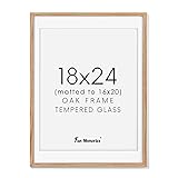 18x24 Picture Frame, Solid Oak Wood 18 x 24 Frame