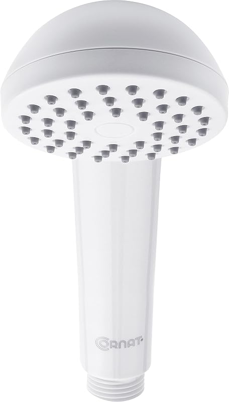 Amarela TECB3471 - Alcachofa de ducha (67 mm de diámetro, 1 tipo de chorro, antical y ahorro de agua), color blanco