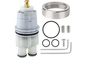 LOWCUS RP19804 RP46074 Shower Cartridge Replacement for Delta 1300/1400 Series 13/14 Series, Compatible with Delta Monitor MultiChoice Rough-in Valve, Include RP22734 (RP46074+Bonnet Nut)