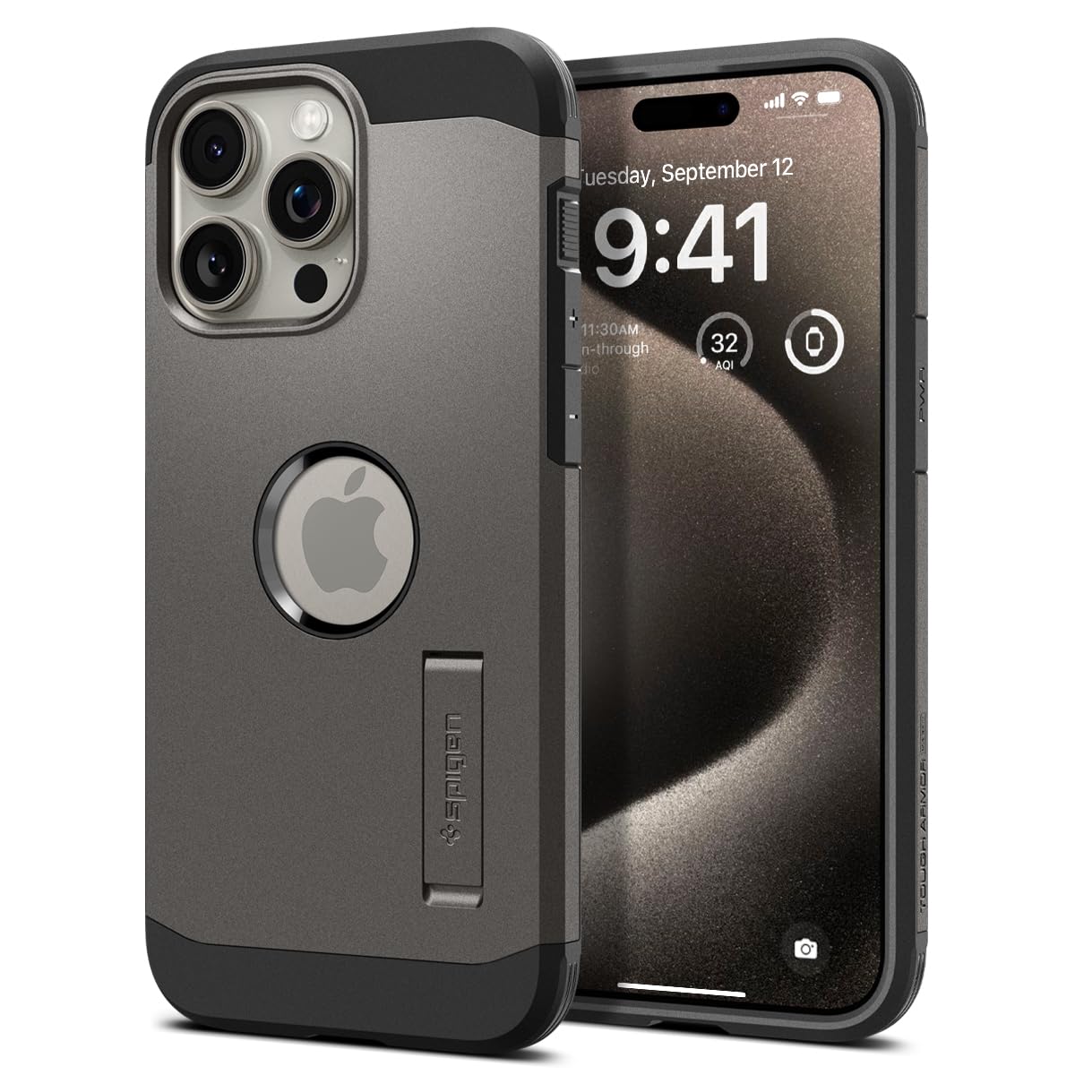 Spigen Tough Armor MagFit Case for iPhone 15 Pro, Compatible with MagSafe Accessories - Gunmetal — image 1