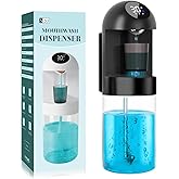 Automatic Mouthwash Dispenser for Bathroom, 20.29 Oz Dispensers with Magnetic Cups,Wall Mounted Dispenser,3 Dispensing Levels,Bathroom Accessories,House-Warming Gifts (Black)