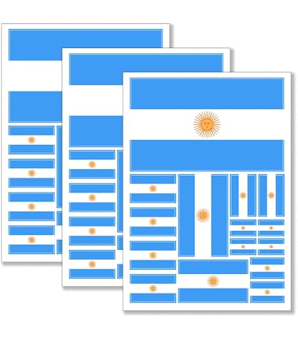 Argentinien Flaggen-Banner 15 M – 38 Mini-Flaggen, Polyester, Für Sport & Feiern
