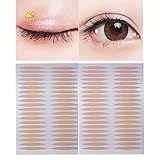 500 Pairs(1000PCS) 24mm x 3mm Nude Portable Breathable Naturally Lace Style Invisible Single Sided Double Eyelid Tape Self-Adhesive Eyelid Stickers Instant Eye Lift Strips with Y Fork