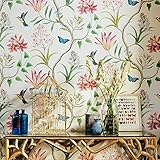 Blooming Wall MH1404 Non-Woven Vintage Flower Wallpaper Wallpaper Wall Mural for Livingroom Bedroom Kitchen Bathroom