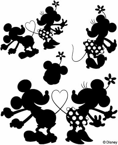 Amazon Co Jp Mickey Minnie シルエットスタンプ3 ホビー