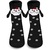 Threetols Funny Couple Socks - Magnetic Christmas Hand Holding Socks for New Year, Xmas Gift
