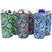Slim Can Sleeves - Set of 6 Can Neoprene Beverage Coolers (6Pack - Paisley)