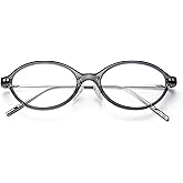 Dollger Oval Blue Light Glasses for Women Men Retro Small Frame Computer Glasses