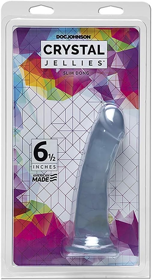 Doc Johnson 6.5-Inch Slim Dong, Clear, Transparent, 6.5 Inch (Pack of 1) - Image 3