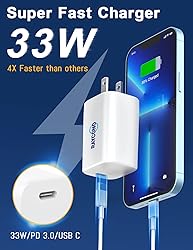 Raycono 33W USB-C Charger, PD Charger, Fast Charger