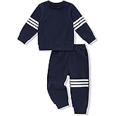 oklady Toddler Boy Clothes Stripe Long Sleeve T-Shirt Tops Sweatsuit Pants Sets Fall Winter Baby Boy Clothes