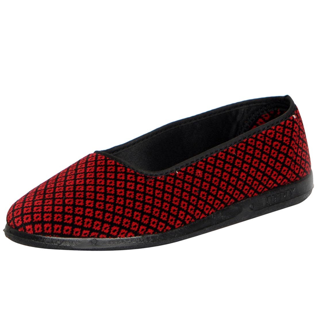 gliders (from liberty) women's spl.belly red ballet flats - 7 uk/india (41 eu)
