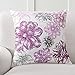 Phantoscope Set of 4 New Living Series Decorative Dark Purple Throw Pillow Case Cushion Cover 18 x 18 inches 45cm x 45cm