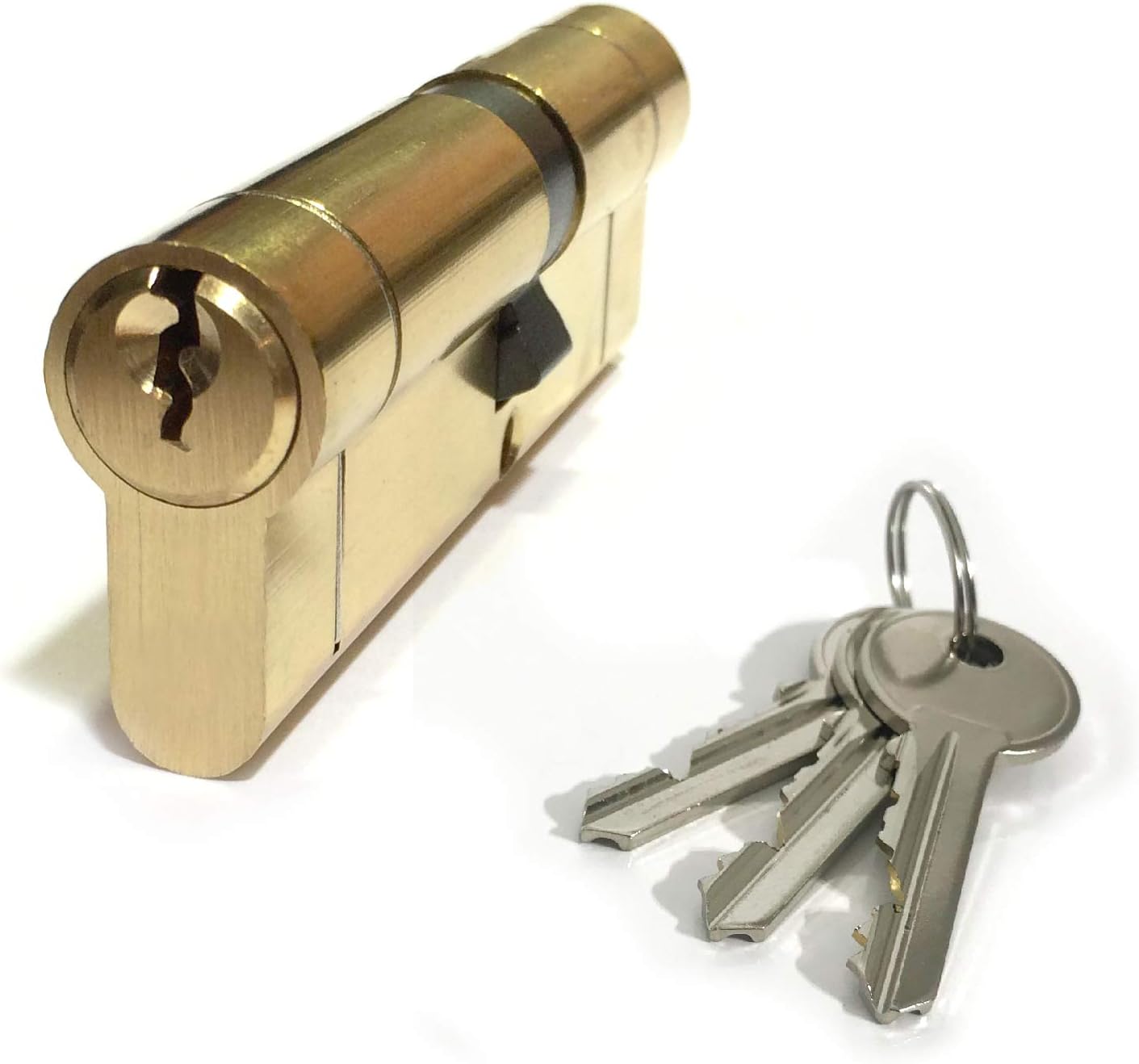 High Security Euro Door Lock Cylinder Size 50/50 Brass Finish