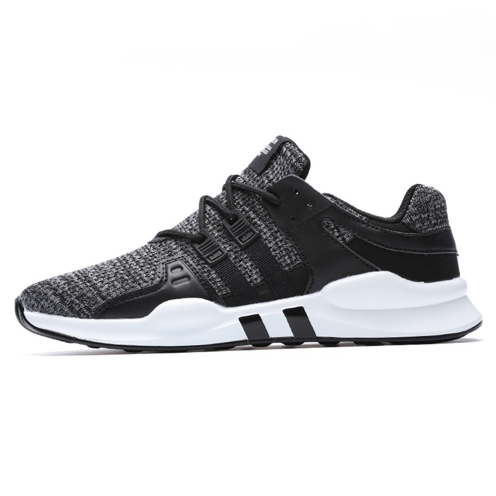 ZIITOP Sportschuhe Herren Laufschuhe Leichtgewicht Gym Turnschuhe Freizeit Atmungsaktiv Schnürer Sneaker Fitnessschuhe(EU 39-46) (42 EU, Grau)