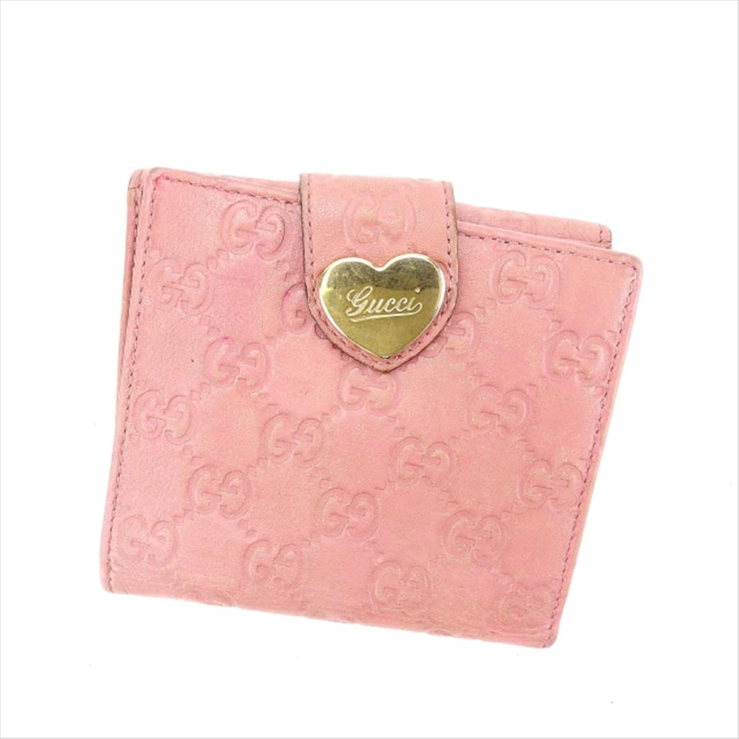グッチ Gucci Wホック財布 二つ折り財布 レディース ラブリーハート 3549 グッチ シマ 中古 Y46