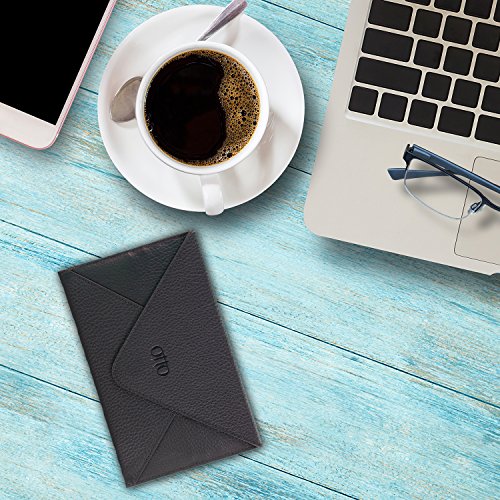 Otto Genuine Leather Wallet |RFID Blocking, Multiple Slots Money, ID, Cards, Smartphone| - Unisex (Black)