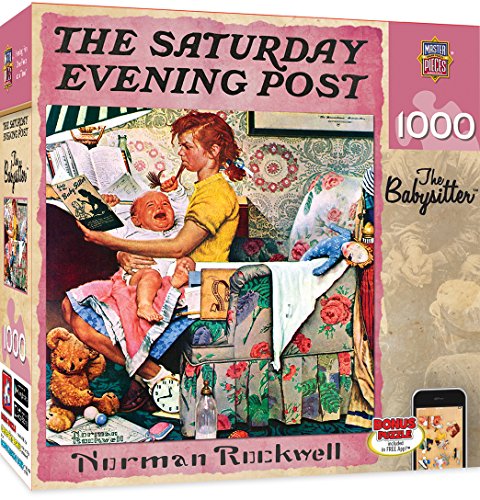 MasterPieces Saturday Evening Post The Babysitter 1000 Piece Jigsaw Puzzle by Norman Rockwell