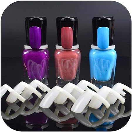 Amazon 50個のマニキュアuvジェルカラーポップディスプレイナチュラルネイルアートリングスタイルネイルチップチャートフルネイル Fairy Margot ビューティー 通販