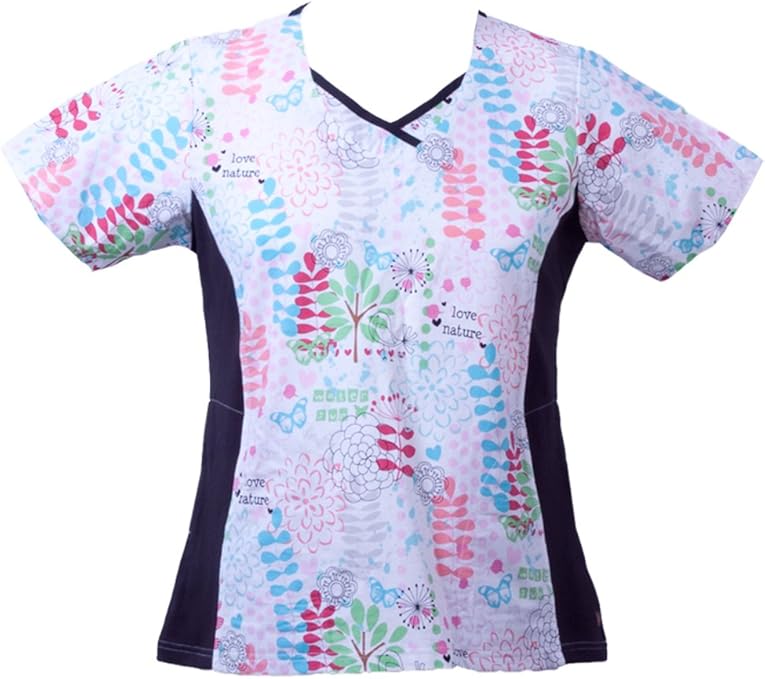 Remedy Scrubs 'Fashion Neckline with Knit Side Panels