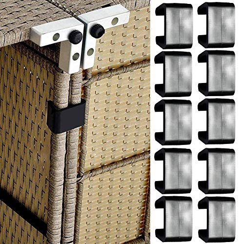 10 Stück Starke Verbinder für Gartenmöbelset aus Polyrattan,Lounge Set Clips Klammern Outdoor Couch Patio Möbel, Plastik, Show, 6 cm – Bild 6
