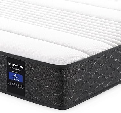 Amazon Co Jp Inofia ポケットコイルマットレス ベッドマットレス 極厚22cm 高反発 高密度 ニット生地 通気性抜群 並行配列 高耐久性圧縮梱包 クイーン ホーム キッチン