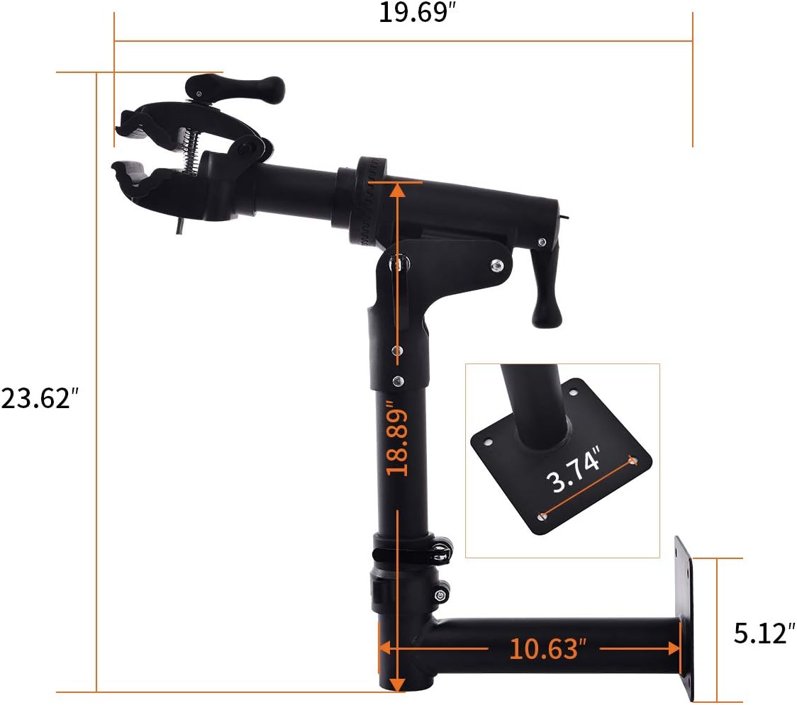 unisky Bike Repair Stand Wall Mount Bicycle Maintenance Workstand Foldable Rack with Rotating Head : Sports & Outdoors