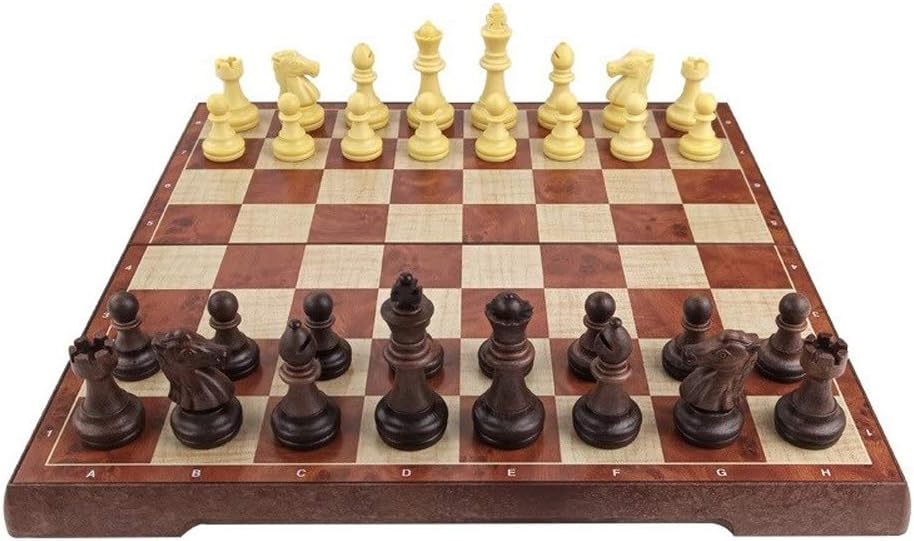 TX GIRL Chess Pieces Folding Chess Board Set Plastic Chess