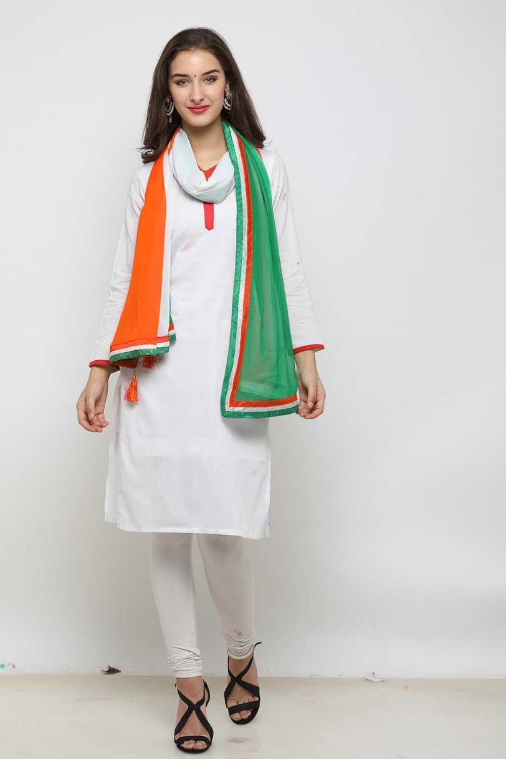 ethnicjunction women's dupatta(tiranga-1_tricolor_free size)