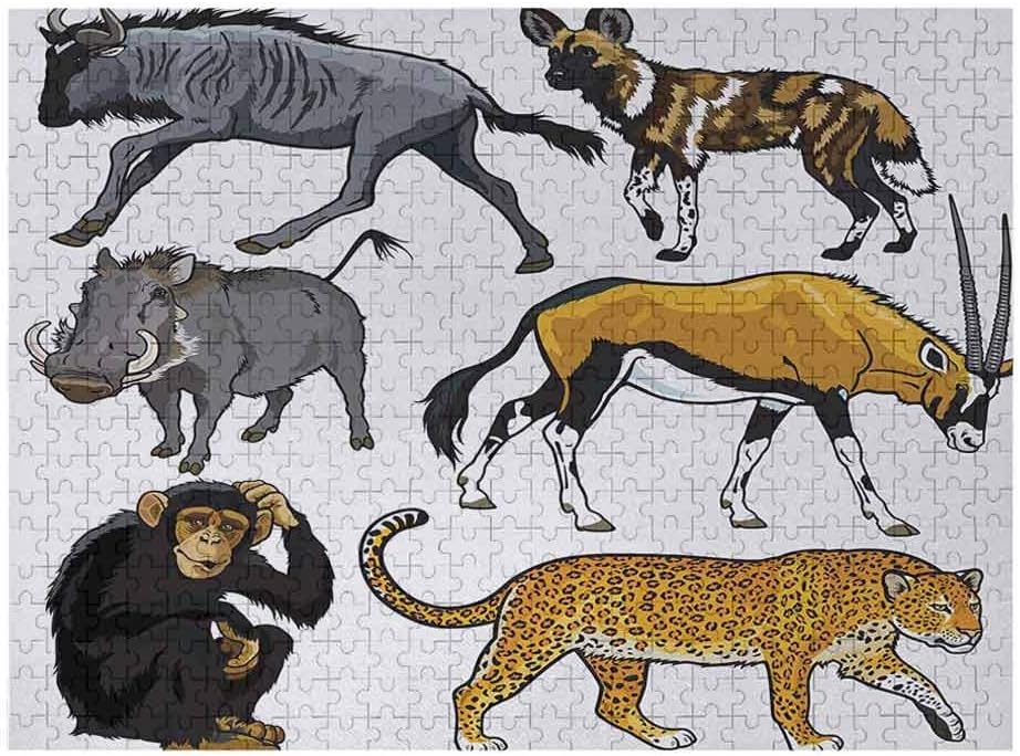 Interestlee - Puzzle de 500 piezas, diseño de zoológico, colección de