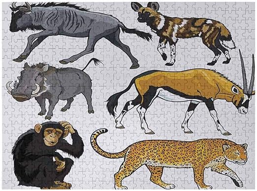 Interestlee - Puzzle de 500 piezas, diseño de zoológico, colección de