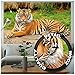 Poster – Majestic Tiger – Picture Decoration Panthera Tigris Jungle Predator Wildcat Wild Big Cat Animal Rainforest Bali India Image Photo Decor Wall Mural (55x39.4in - 140x100cm)