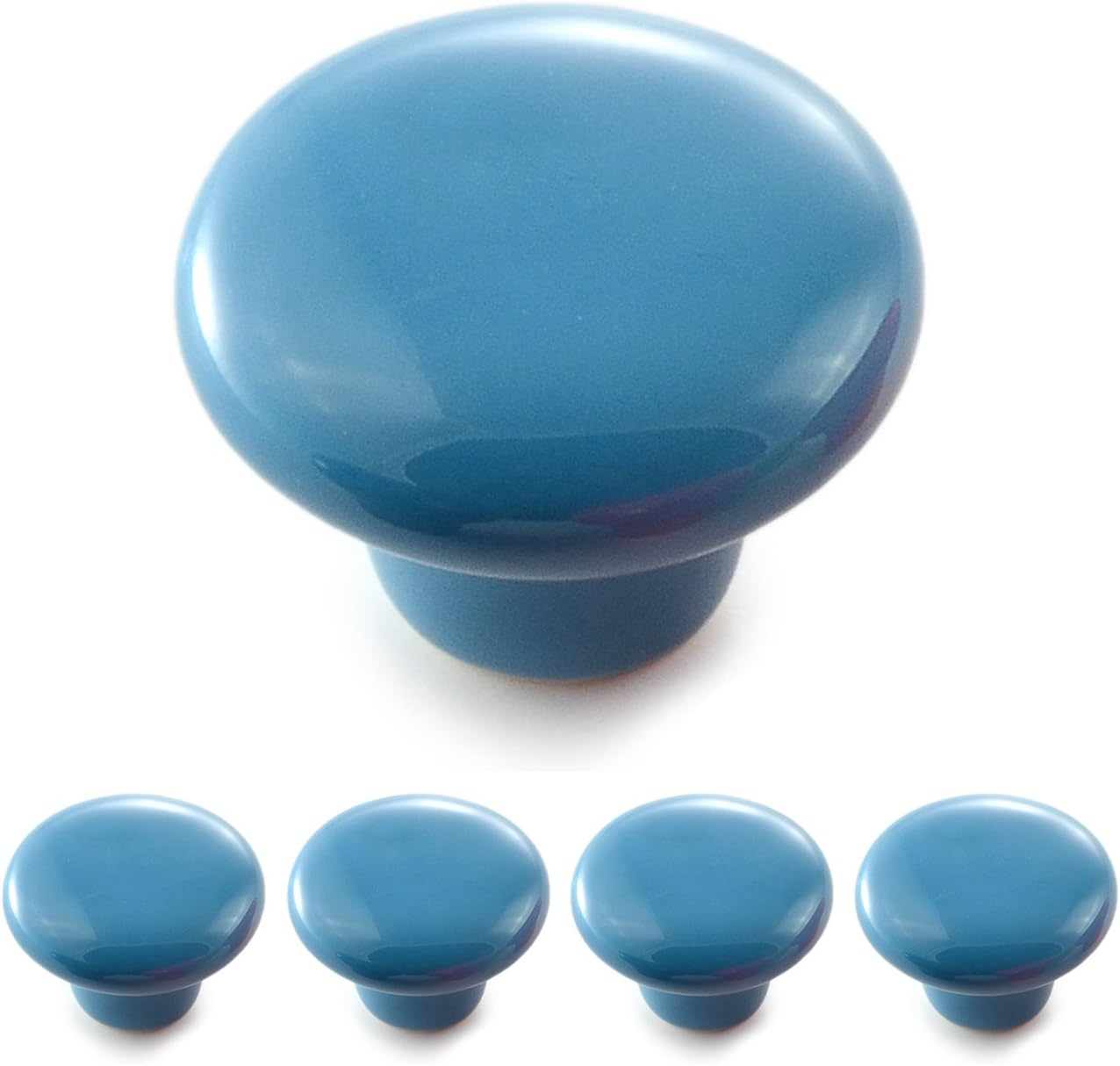 Ganzoo set of porcelain/ceramic furniture knobs,&nbsp;for furniture drawer, cupboard, cabinet door, vintage, shabby, chic, antique, blue