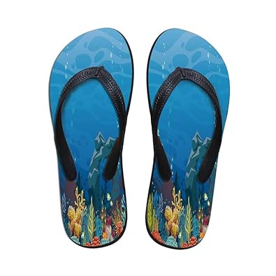 coral reef flip flops