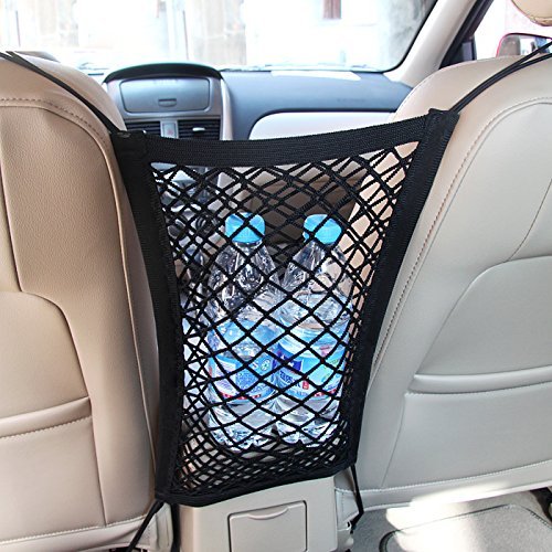 Mictuning Universal Car Seat Storage Mesh/Organizer - Mesh Cargo Net
Hook Pouch Holder for Bag Luggage Pets Children Kids Disturb Stopper