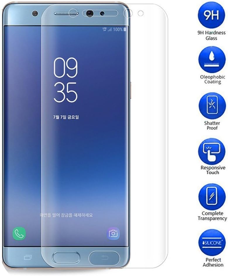 MAXKU Samsung Galaxy Note FE Screen Protector, 3D Glass Full Coverage 0.3mm Premium Tempered Glass Screen Protector 9H Hardness Rating and Bubble-Free Installation for Samsung Galaxy Note Fan Edition
