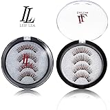 Leif Magnetic Eyelashes 3D Triple Magnetic Lashes Natural Full Eye False Eyelashes Ultra Thin Magnet Eyelashes 3 Lash Magnetic（8pcs)