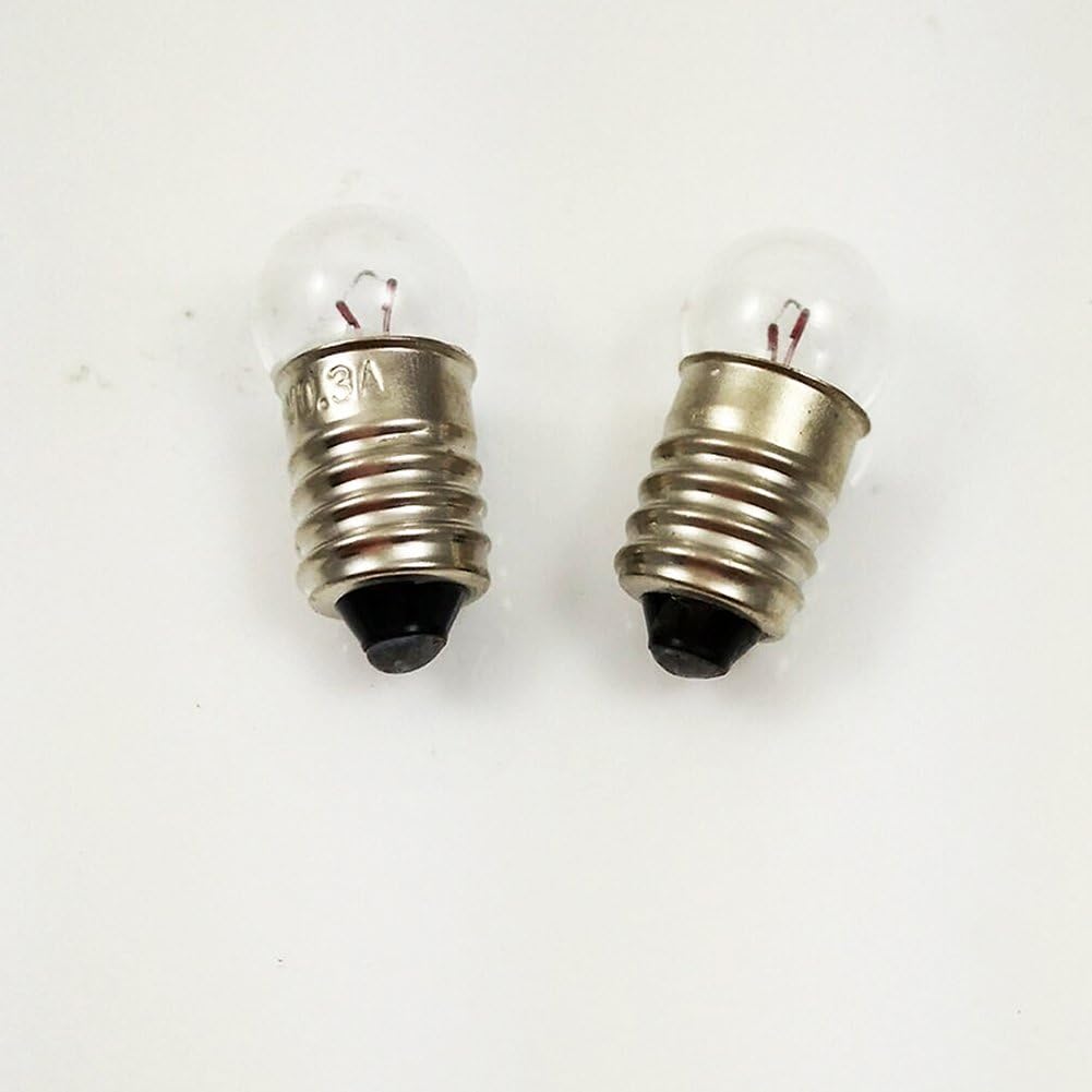 20x E10 2.5V / 0.3A 0.75W Miniature Screw Base Light Bulb Lamp Flashlight Torch Work Light DIY Experiment (Box of 20) - Image 5