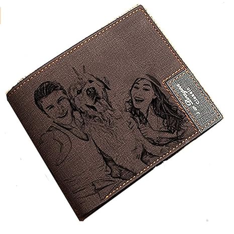 Personalisierte Mens Custom Foto Leder Brieftasche -A perfekte Geburtstag/Weihnachten/Väter Day Geschenk für Männer und Papa