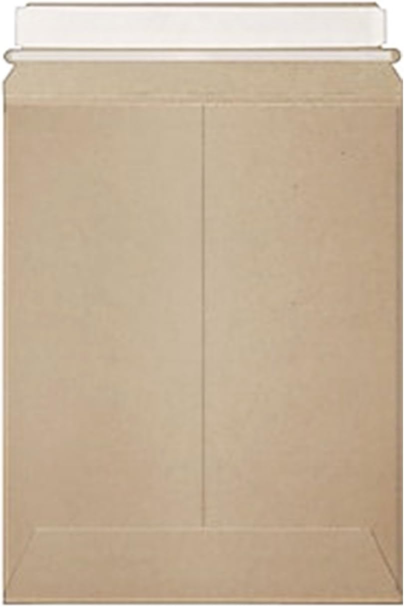 Stayflats Plus Mailers | Rigid Shipping Envelopes | Tamper Evident Security with Peel & Seal Pressure Sensitive Closure | Built-in Corner Protection | Kraft | 200 Per Case | 6" x 6"