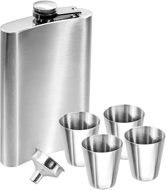 Anpro 10 oz Hip Flask Set Stainless Steel Pocket Flask with Funnel